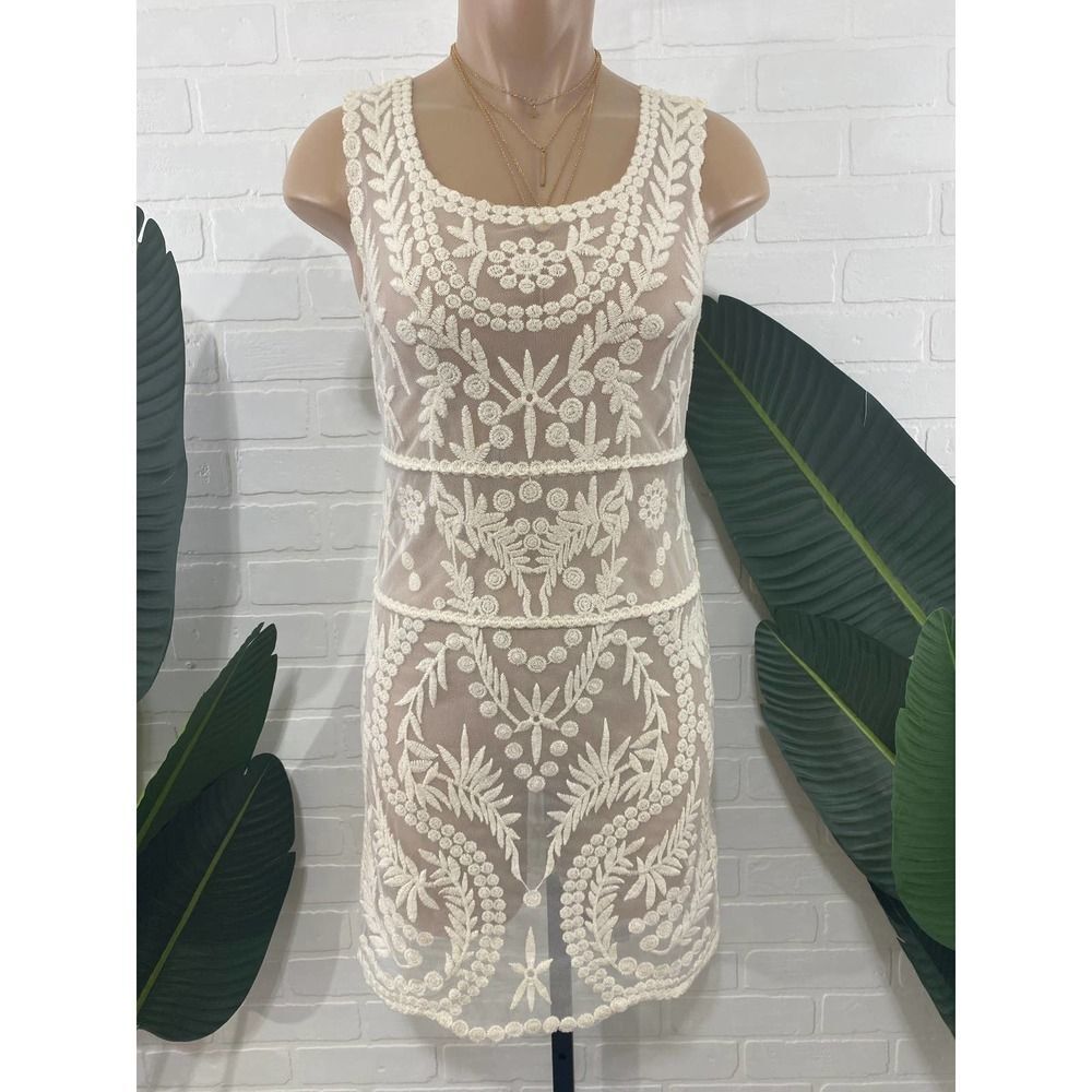 Express embroidered lace mini dress - Picture 4 of 8